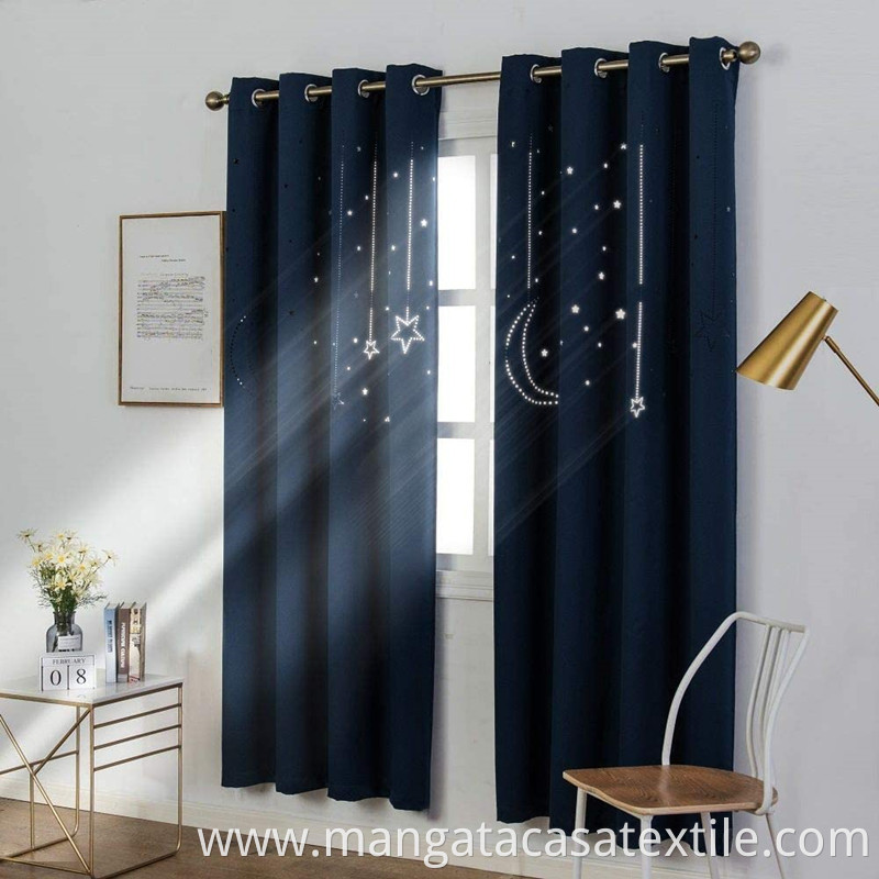 Cutout Curtain Navy